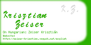 krisztian zeiser business card